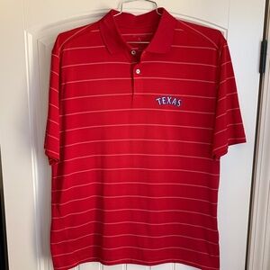 Texas Rangers Red Striped Polo Shirt